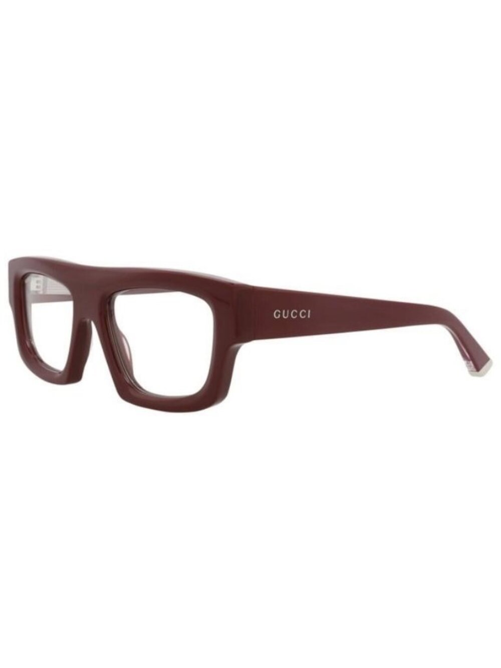 New Gucci Mens Square/Rectangle Burgundy Burgundy Transparent Fashion Designer E
